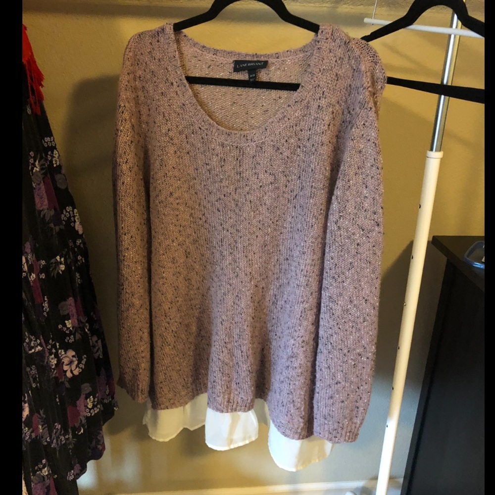Knitted purple sweater